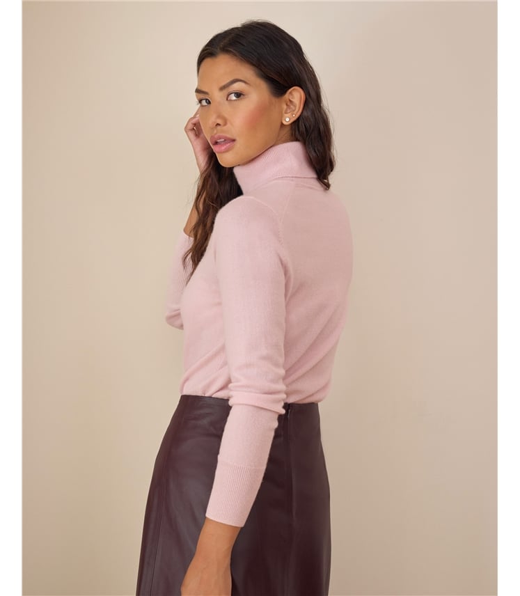 Womens Cashmere Polo Neck Sweater