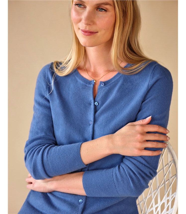 Cashmere Crew Neck Cardigan