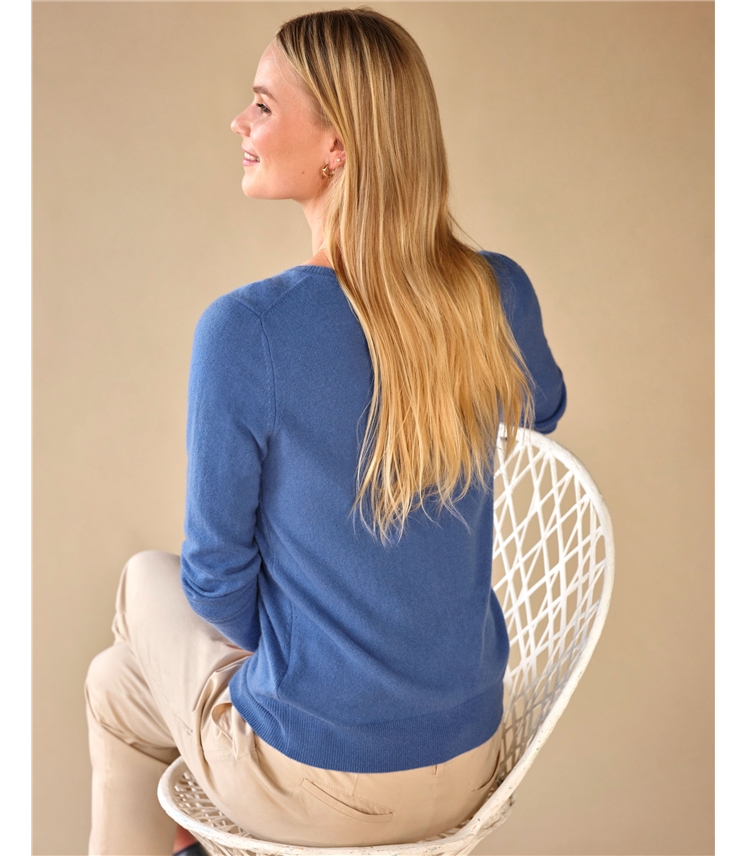 Cashmere Crew Neck Cardigan