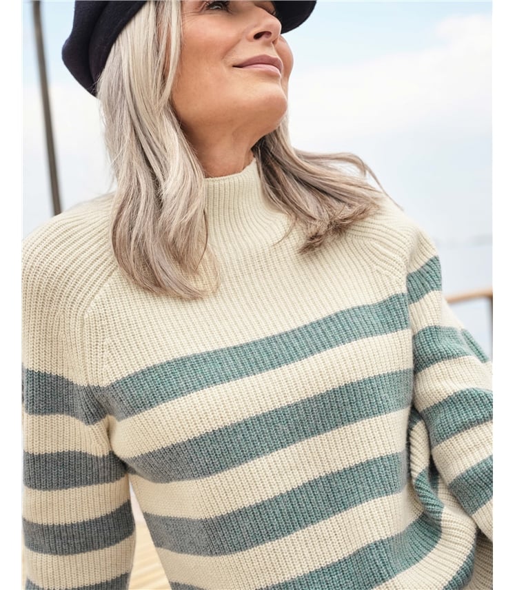 Breton Mock Neck Jumper