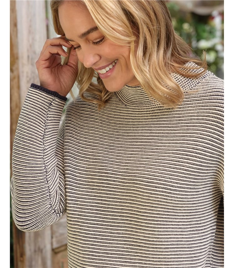 Funnel Neck Mono Stitch Jumper