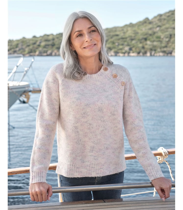 Cable Button Twist Jumper