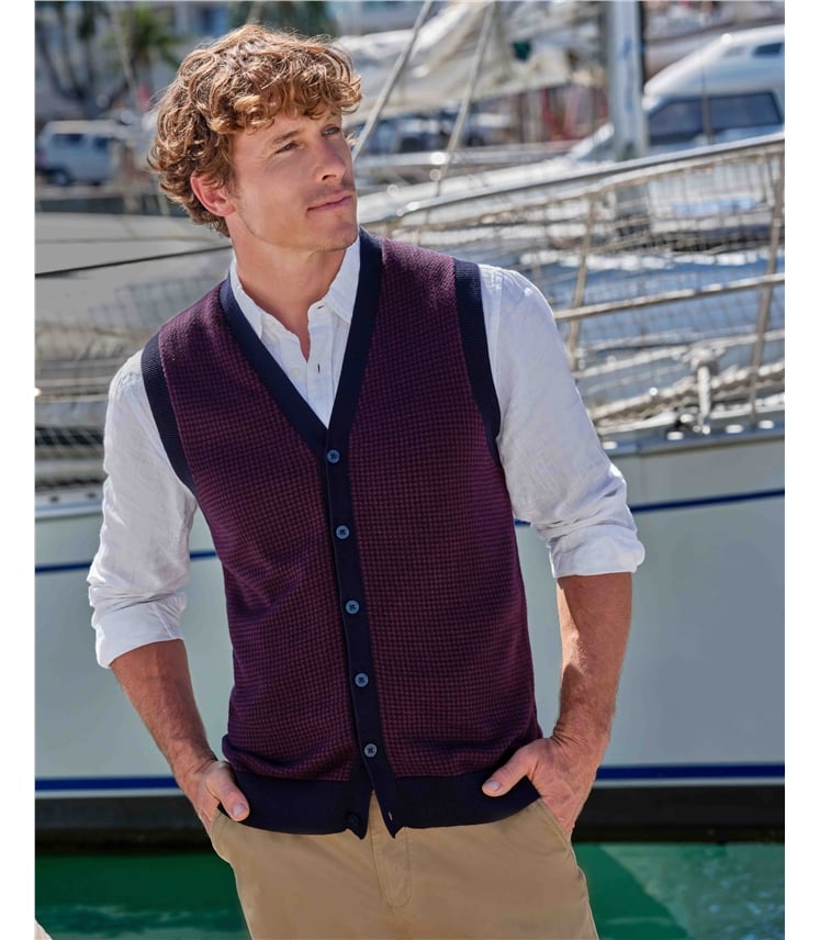 Gilet bicolore - Homme - 100 % coton