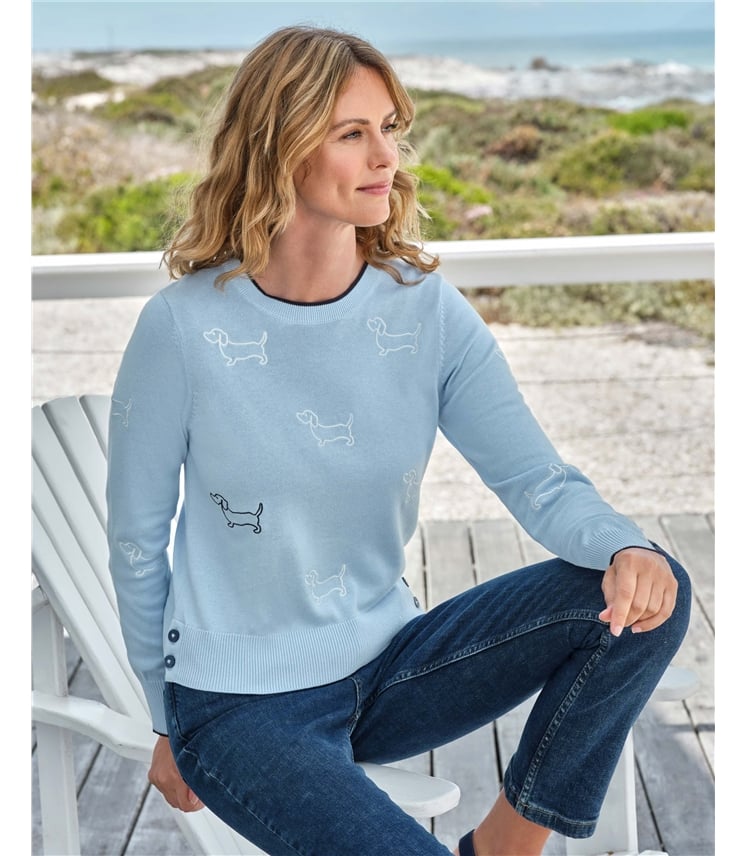 Pullover mit Dackelmotiven