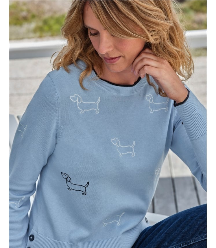 Pullover mit Dackelmotiven