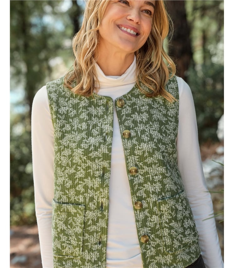 Printed Jersey Gilet