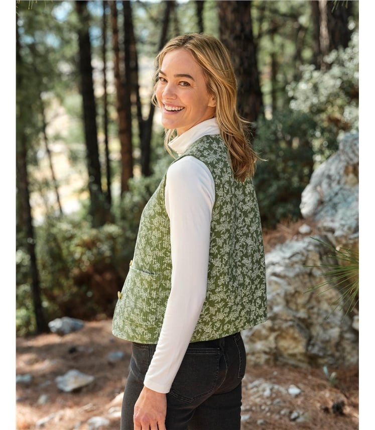 Printed Jersey Gilet