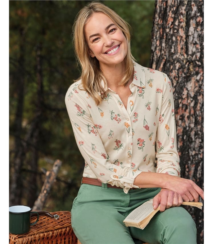 Jersey-Hemd aus Bio-Baumwollmischung