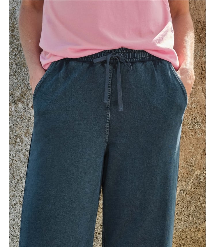 Soft Denim Jersey Trousers