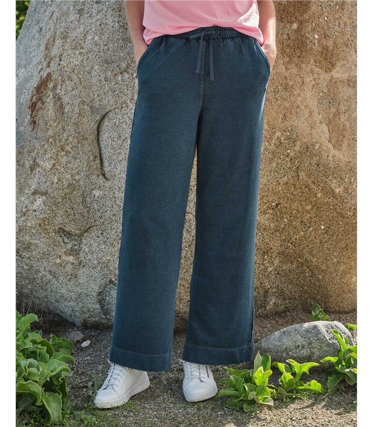 Soft Denim Jersey Trousers
