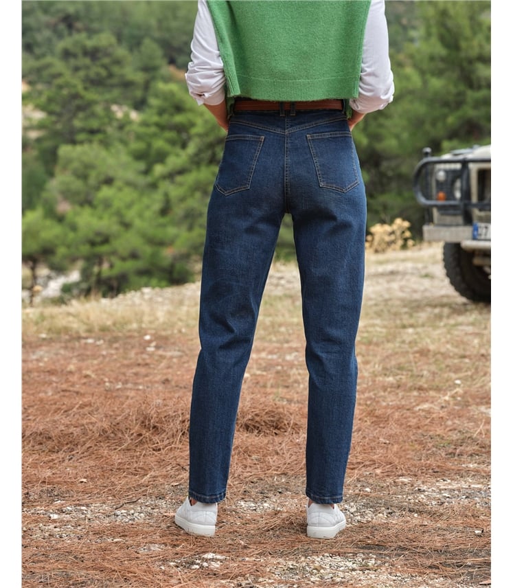 Bequeme Stretch-Jeans mit schmalem Saum