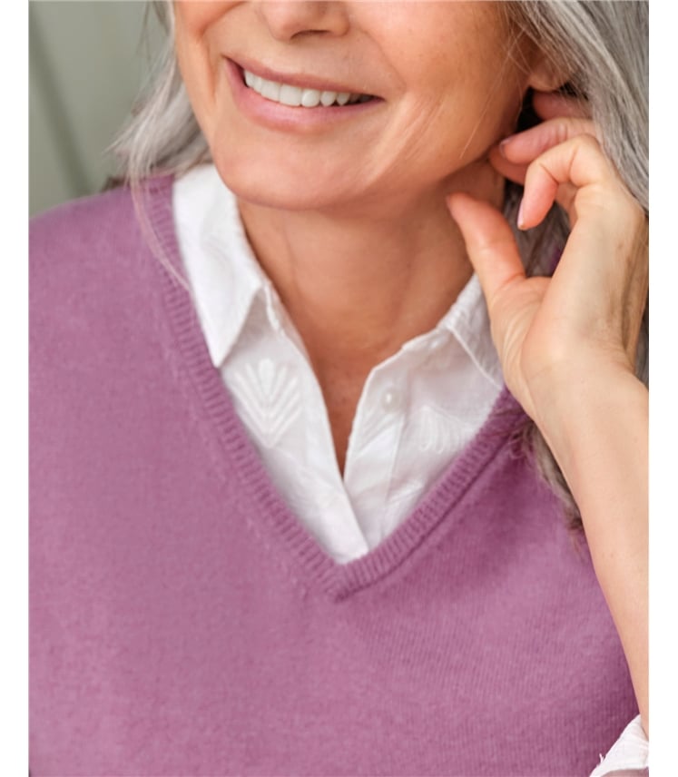 Cashmere & Merino V Neck Knitted Jumper