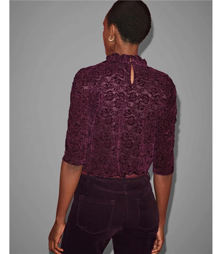 All Over Lace Jersey Top
