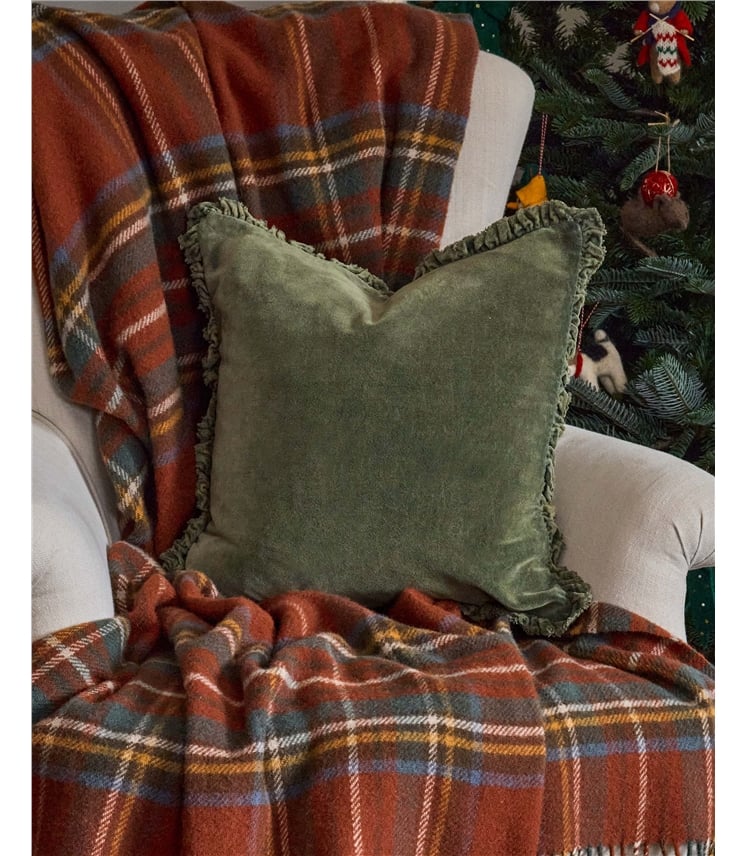 Washed Cotton Velvet Cushion Cover