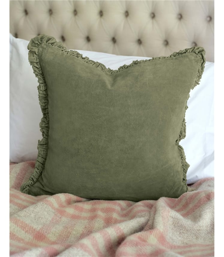 Washed Cotton Velvet Cushion Cover