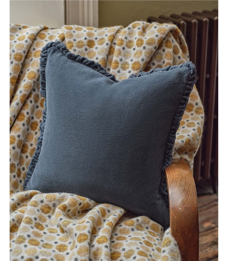 Washed Cotton Velvet Cushion Cover