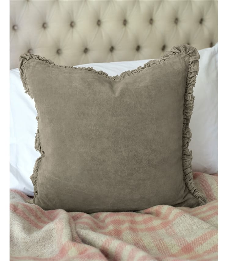 Washed Cotton Velvet Cushion Cover