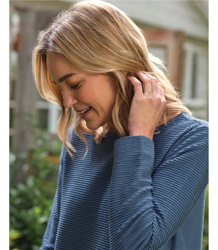 Boat Neck Denim Tunic