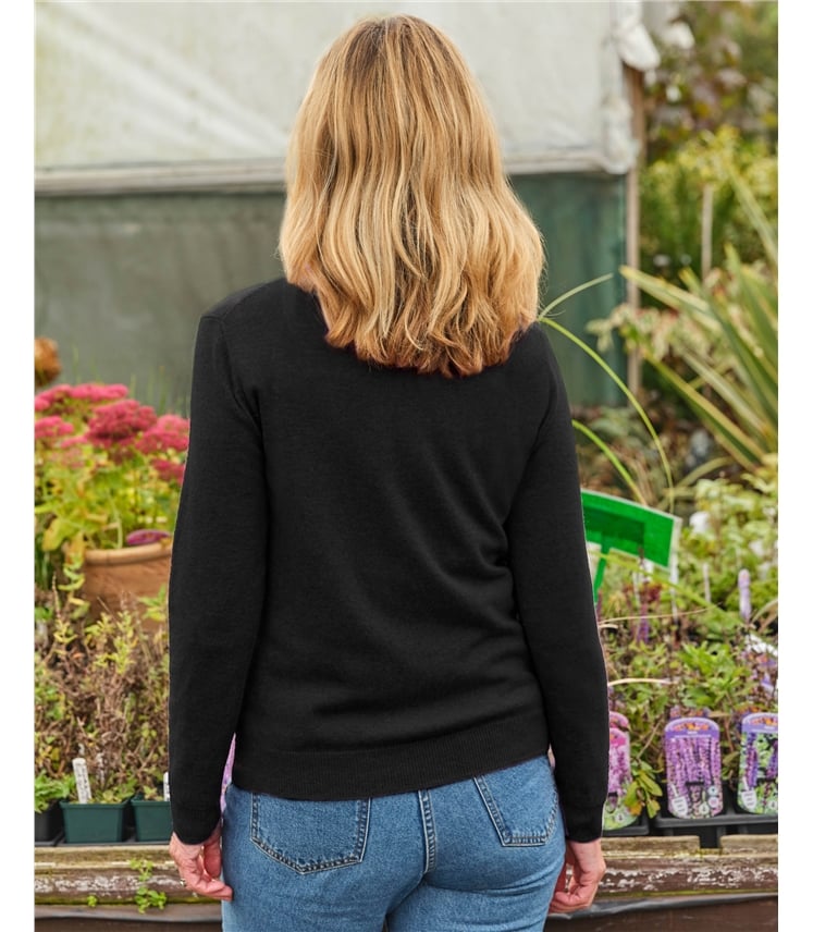 Cashmere and Merino Crew Neck Knitted Sweater
