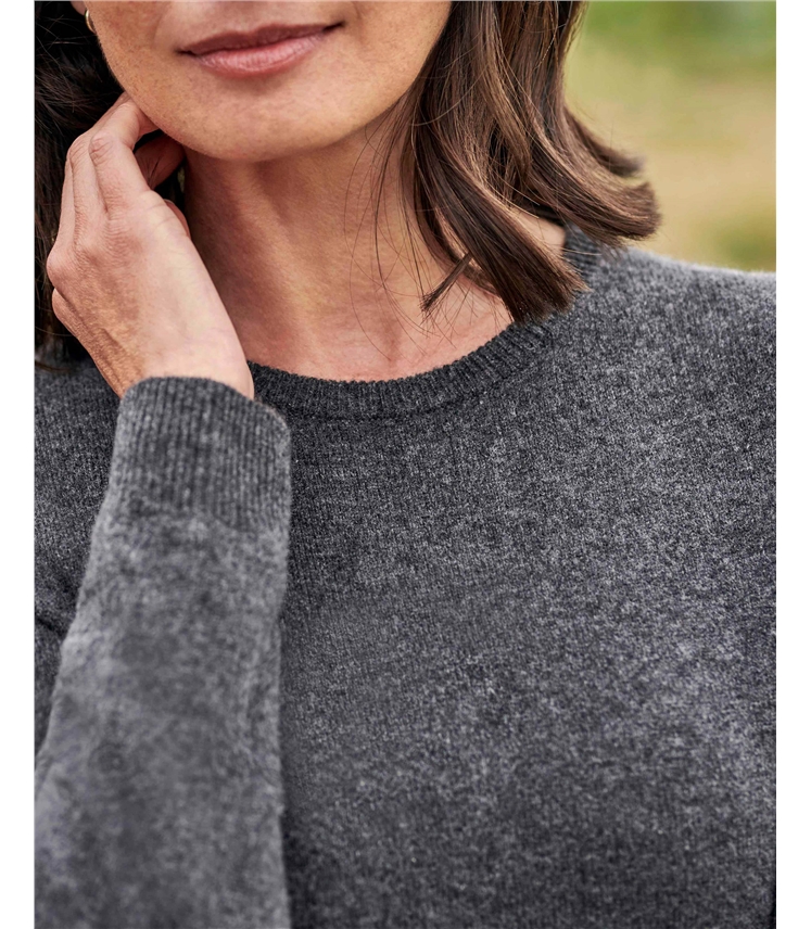 Cashmere and Merino Crew Neck Knitted Sweater
