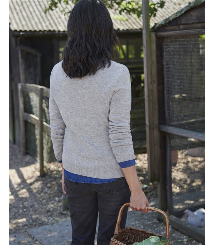 Cashmere and Merino Crew Neck Knitted Sweater