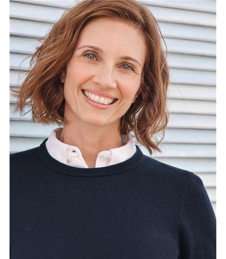 Cashmere and Merino Crew Neck Knitted Sweater