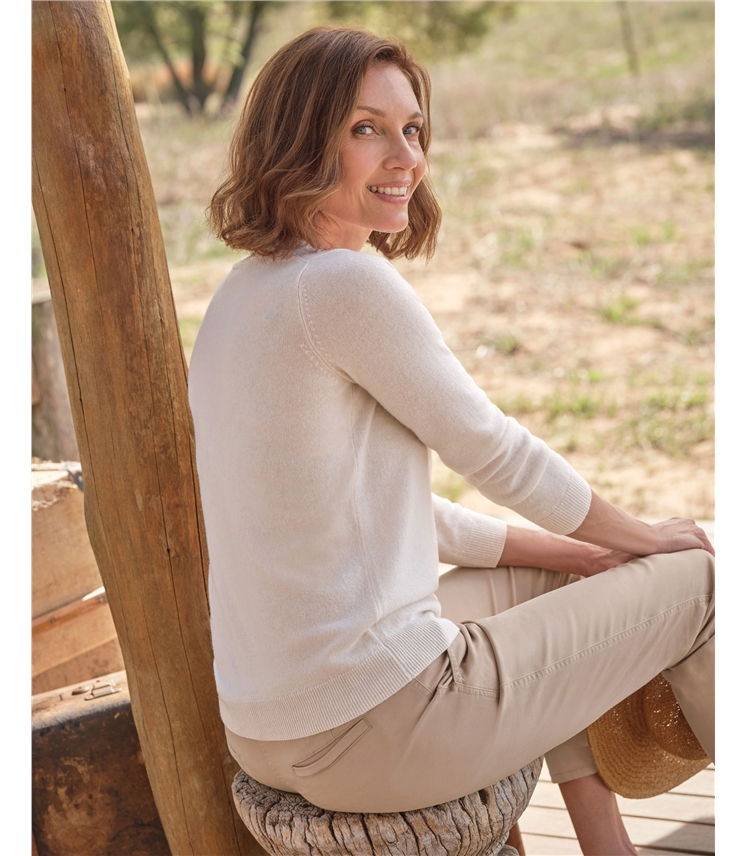 Cashmere & Merino V Neck Knitted Sweater