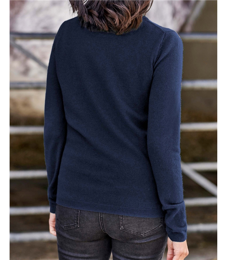 Cashmere and Merino Fitted Turtle Neck Knitted Sweater