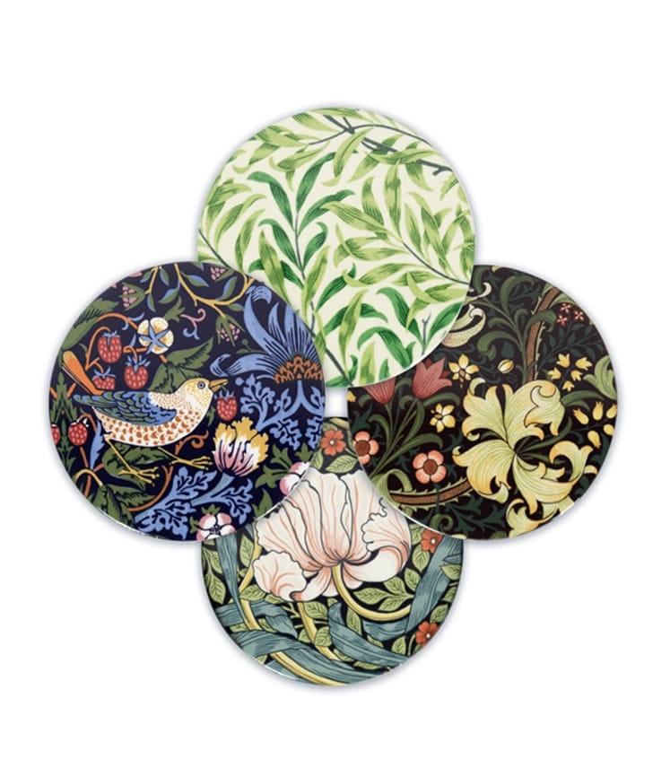William Morris Set Of 4 Ceramic Coasters