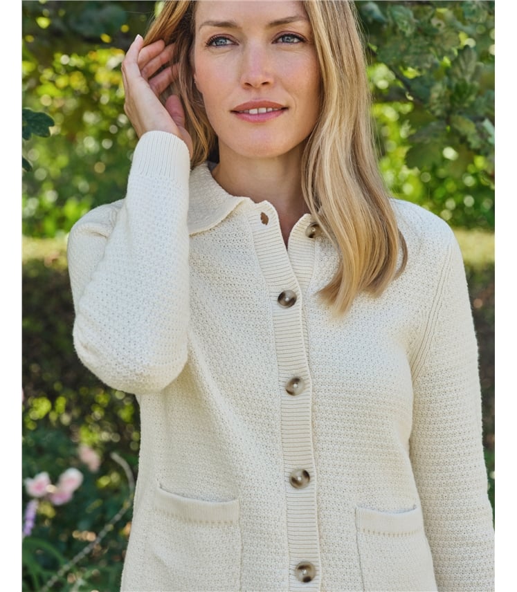 Collared Cardi With Pockets