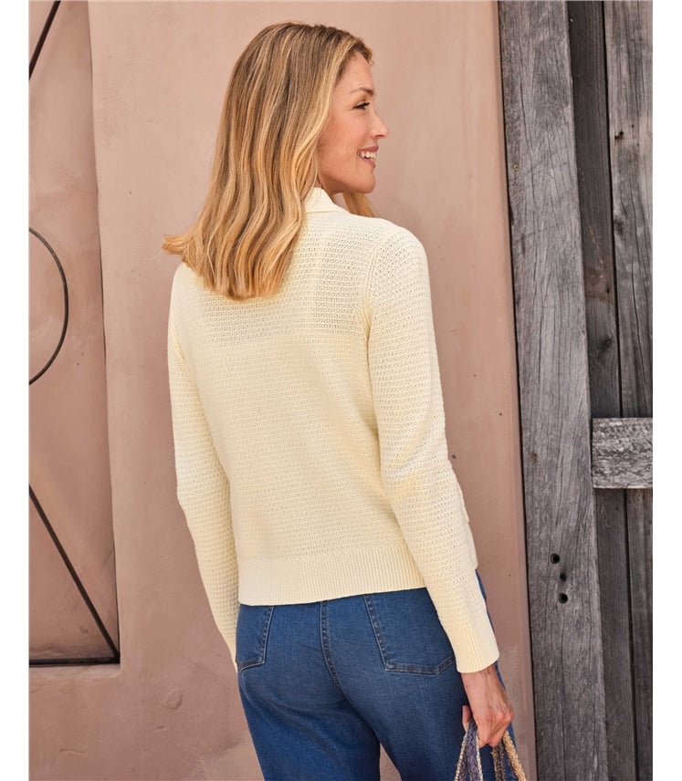 Collared Cardi With Pockets