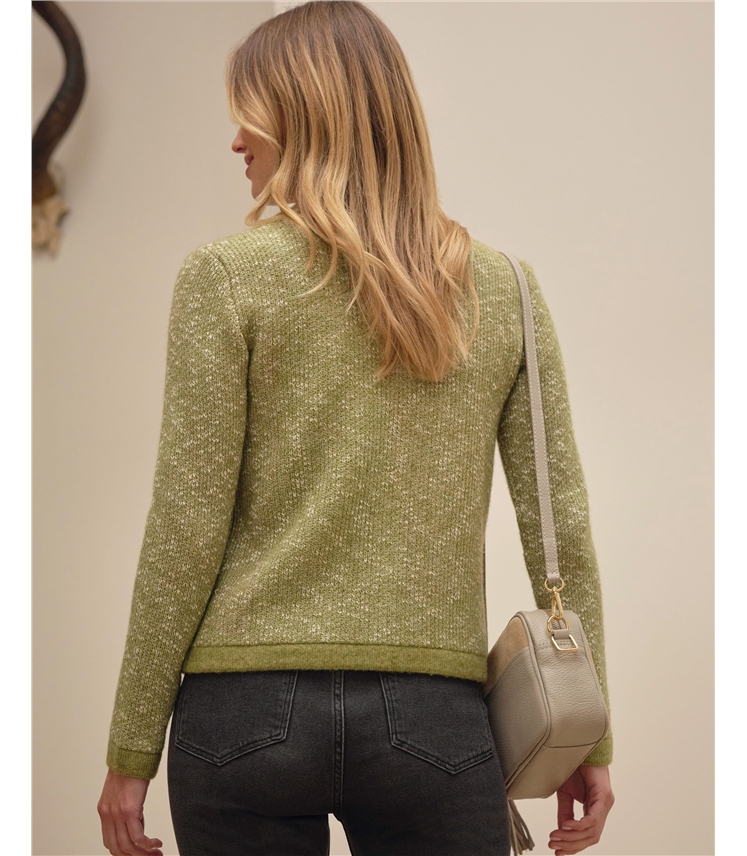 Cotton Wool Tweedy Zip Jacket