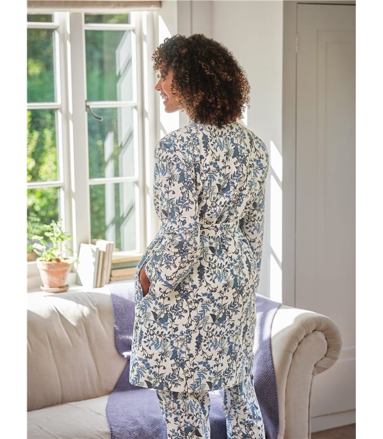 Peignoir en coton avec ceinture
