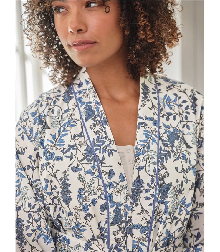Peignoir en coton avec ceinture