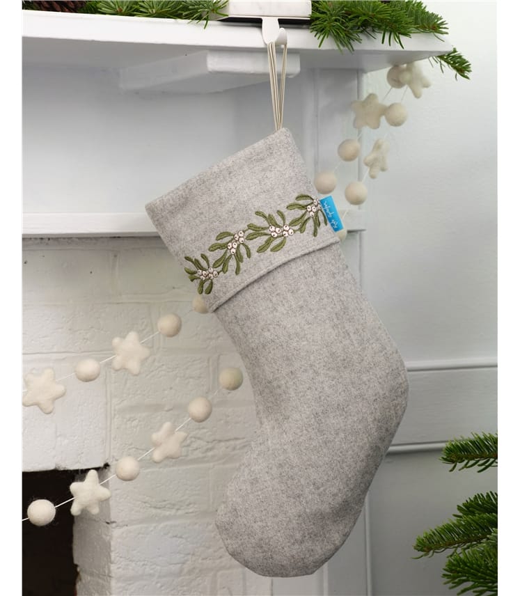 Wool Embroidered Stocking
