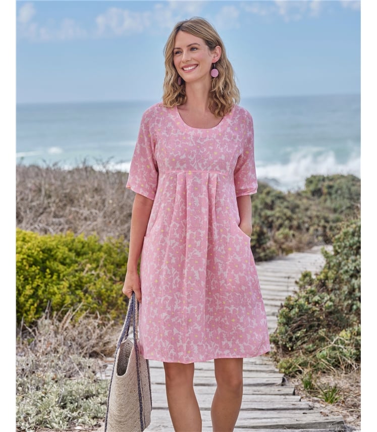 Robe-Tunique à poches - Femme - Pur Lin