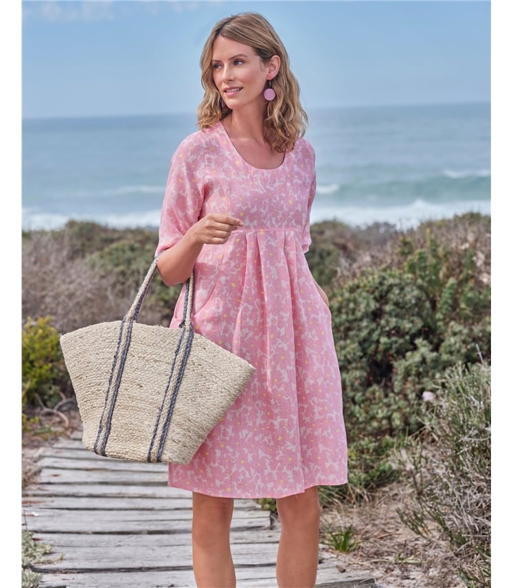 Robe-Tunique à poches - Femme - Pur Lin