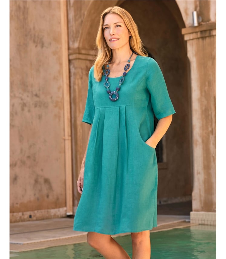 Robe-Tunique à poches - Femme - Pur Lin