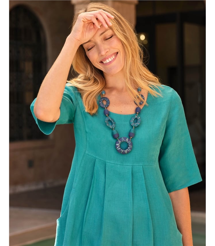 Robe-Tunique à poches - Femme - Pur Lin