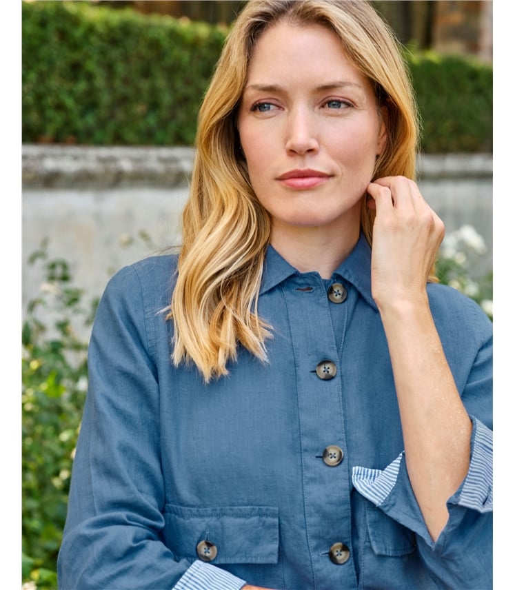 Linen Jacket With Collar