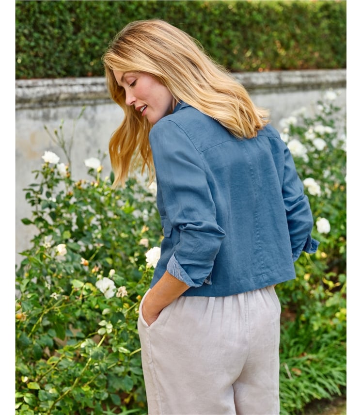 Linen Jacket With Collar