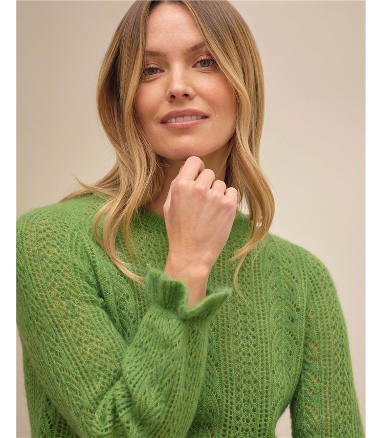Alpaca Wool Lacy Sweater