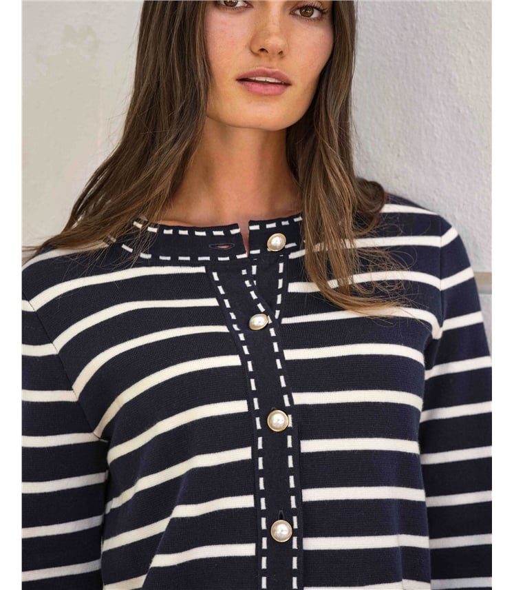 Cotton Wool Striped Milano Jacket