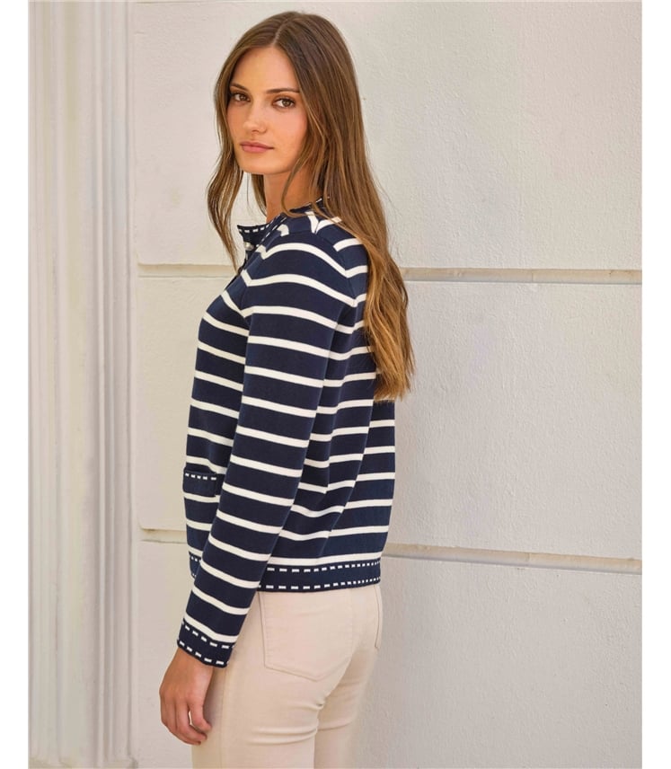 Cotton Wool Striped Milano Jacket