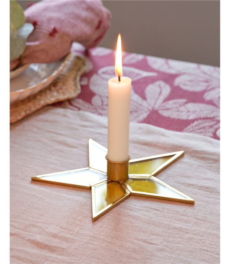 Glass Star Candle Holder