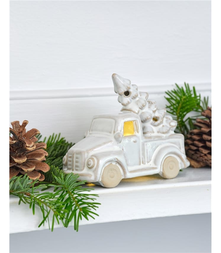 Ceramic Car Ornament With LED