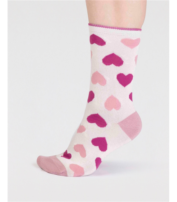 Womens Hearts Box of 4 Bamboo Socks