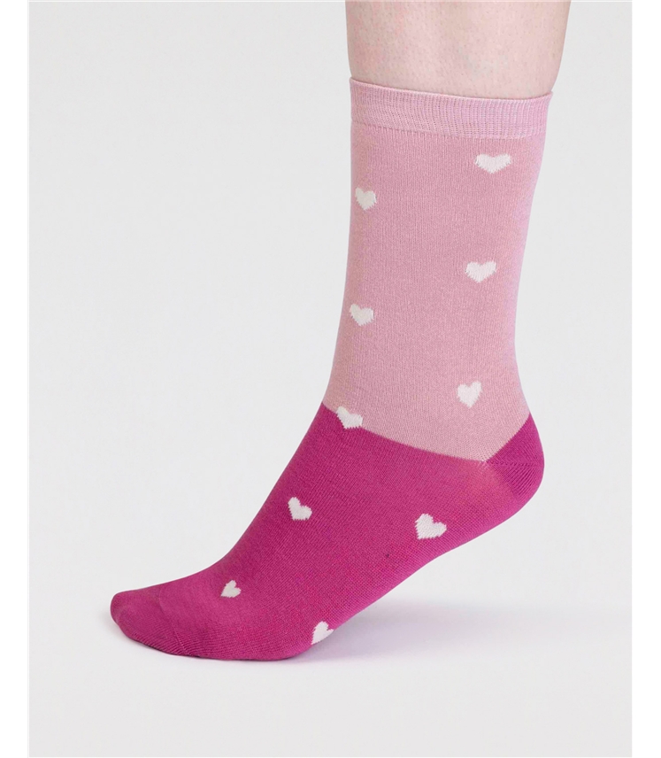 Womens Hearts Box of 4 Bamboo Socks