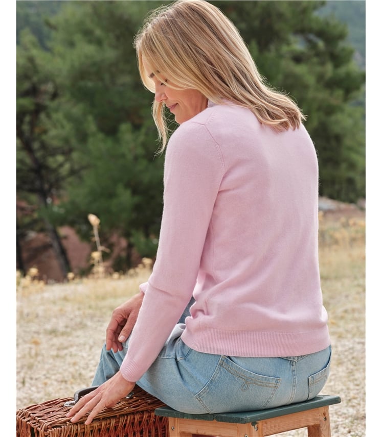 Pull à col rond - Femme - Cachemire & Mérinos