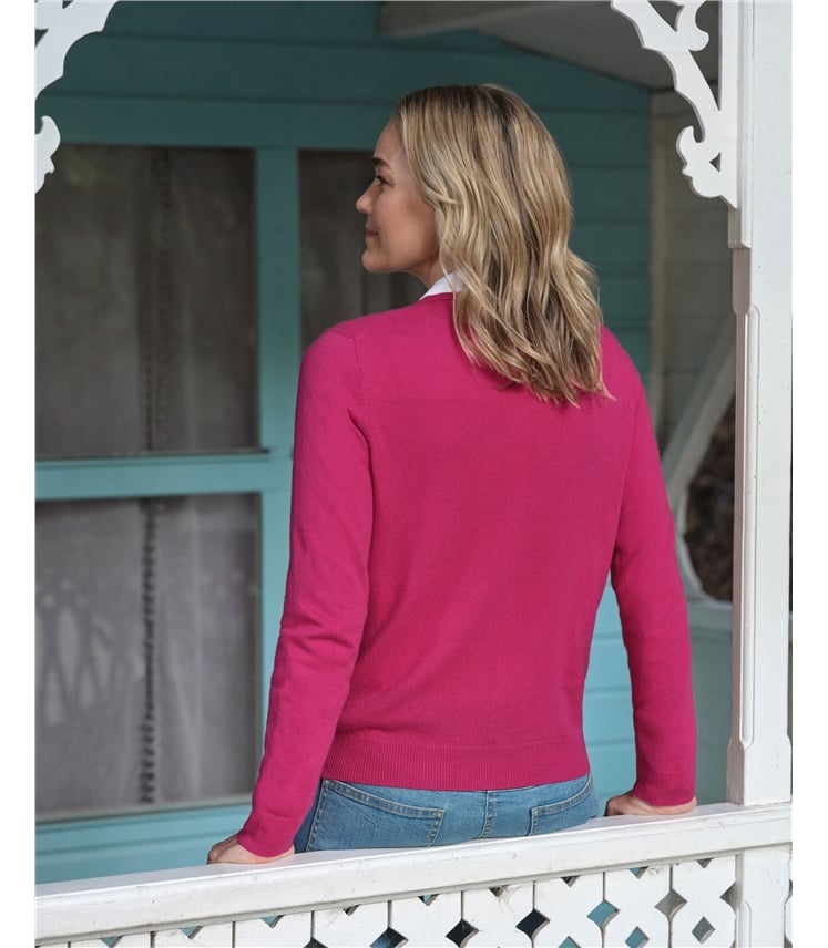 Cashmere & Merino V Neck Knitted Jumper